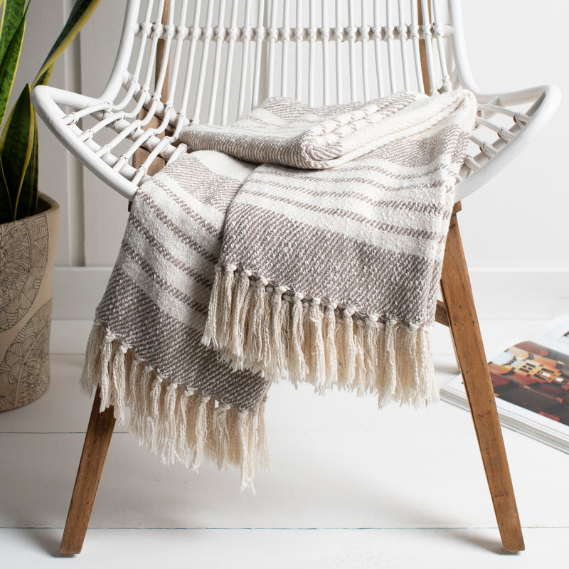 media image for Chamonix CMX-1000 Hand Woven Throw in Taupe by Surya 278