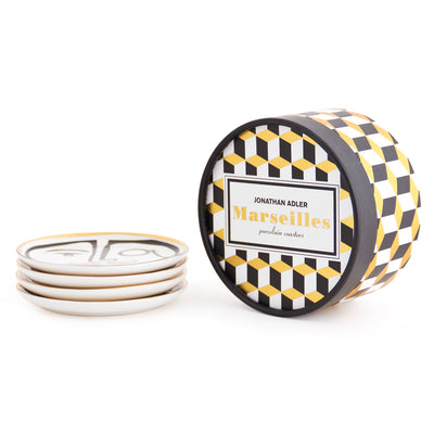 product image for Set of 4 Marseilles Coasters design by Jonathan Adler 97