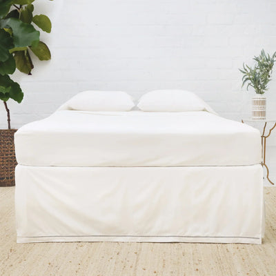product image for Como Ladder Stitch Cotton Sateen Bedskirt 4 13
