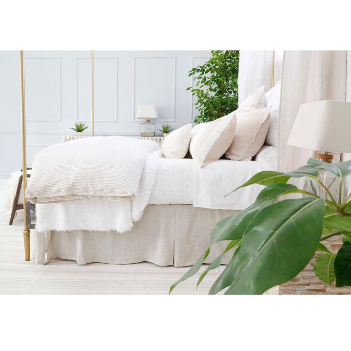 Linen bed skirt sales