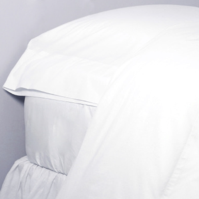 media image for cotton percale sheet set white 3 255