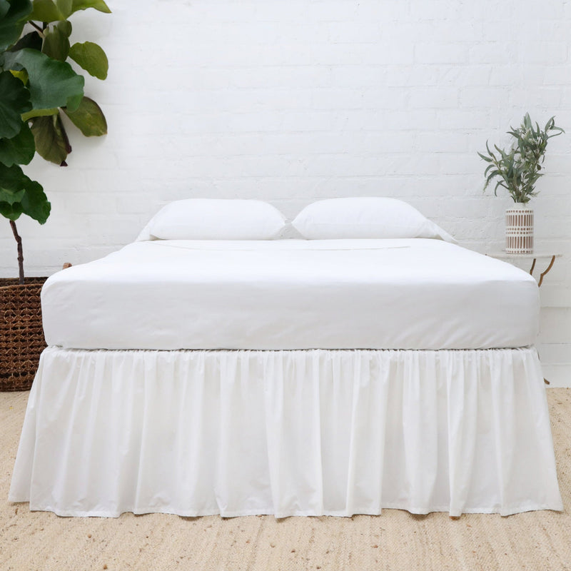 media image for Gathered Cotton Sateen Bedskirt 248