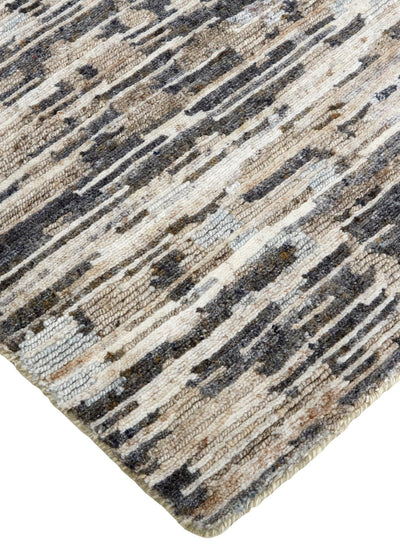 product image for Clarkson Hand-Knotted Distressed Gunmetal/Silver Blue3ft-6in x 5ft-6in Rug 4 66