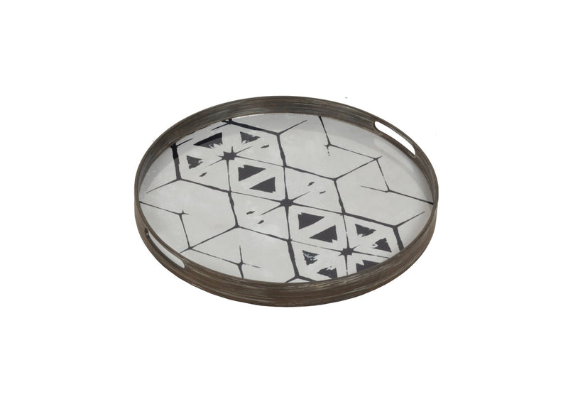 media image for tribal hexagon glass tray by ethnicraft 1 22
