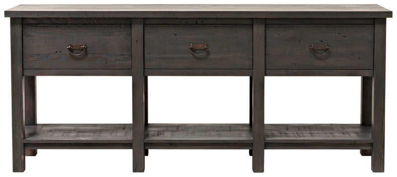 media image for reclaimed lumber console w 3 drawers 2 257