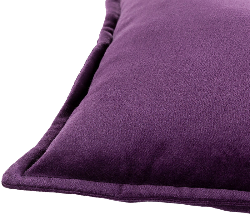 media image for Cotton Velvet CV-033 Lumbar Pillow in Dark Purple by Surya 228