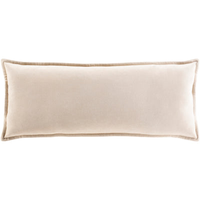 product image for Cotton Velvet Cotton Beige Pillow Flatshot Image 13
