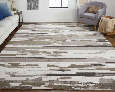 product image for Kayden Streak/Painterly Brown/Ivory Rug 6 97