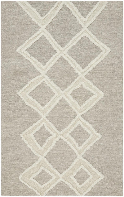 product image of Elika Hand Tufted Taupe and Ivory Rug by BD Fine Flatshot Image 1 531
