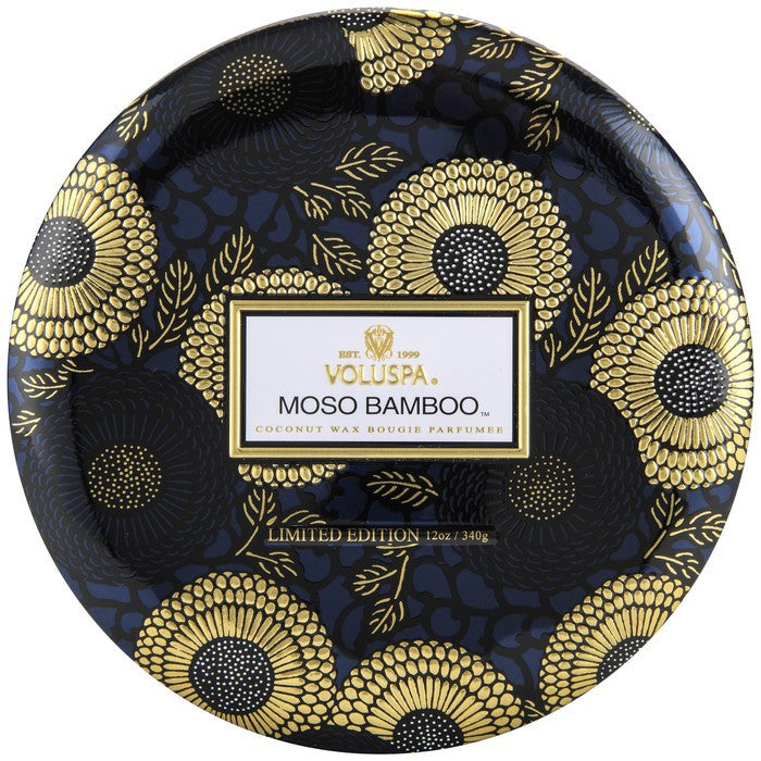 media image for 3 wick decorative candle in moso bamboo design by voluspa 1 263