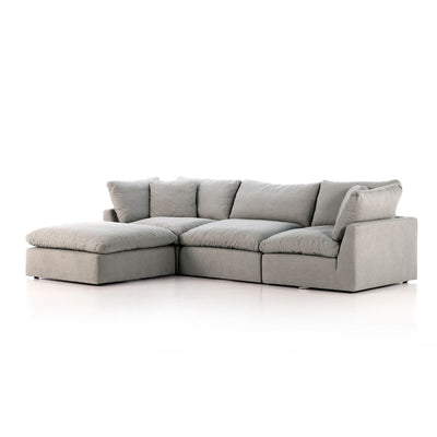 product image for Stevie 3-Piece Sectional Sofa w/ Ottoman in Various Colors Flatshot Image 1 22