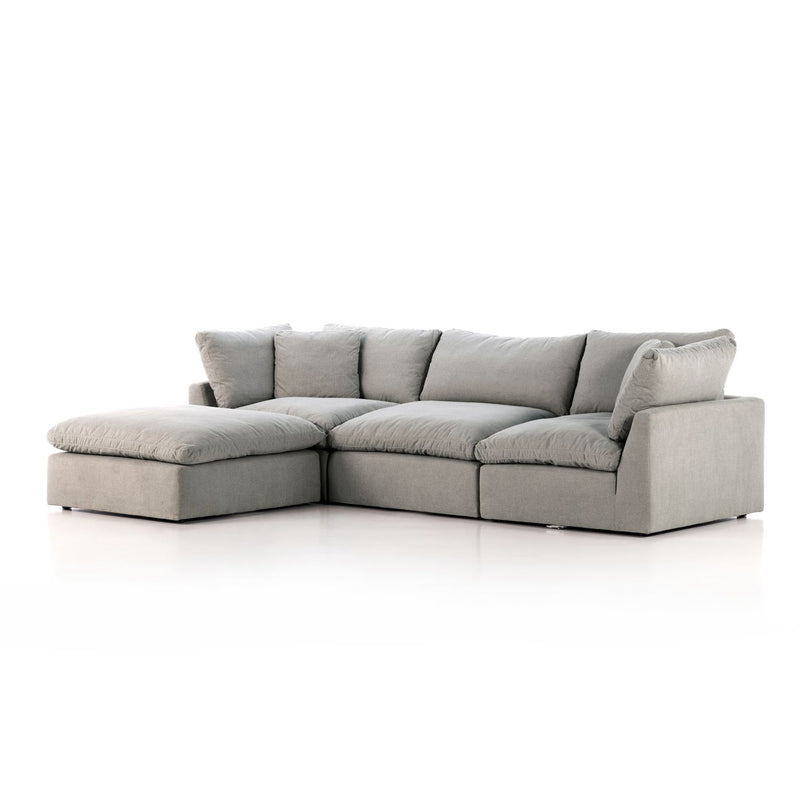 media image for Stevie 3-Piece Sectional Sofa w/ Ottoman in Various Colors Flatshot Image 1 230