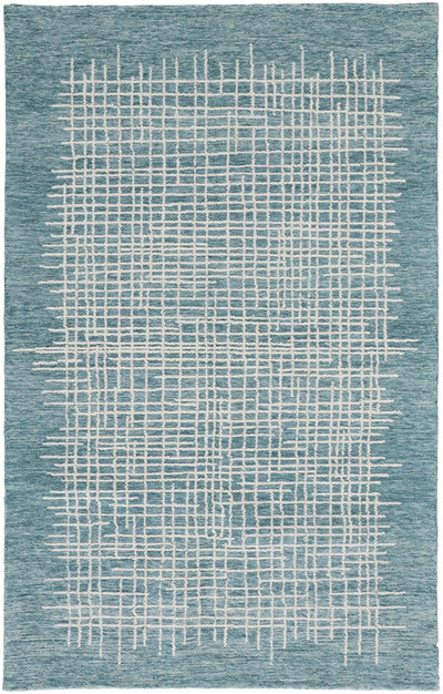 product image of Carrick Hand-Tufted Crosshatch Teal/Stillwater Blue Rug 1 536