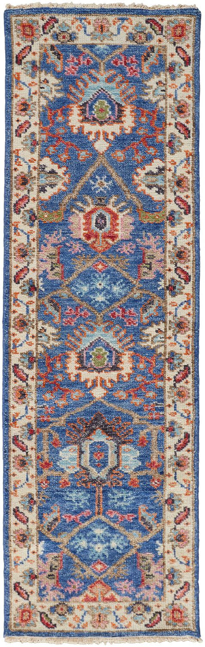product image for Bennet Blue and Red Rug by BD Fine Flatshot Image 1 66