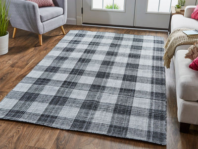 product image for Moya Flatweave Black and Gray Rug by BD Fine Roomscene Image 1 49