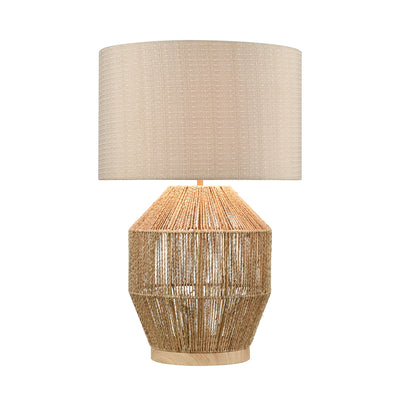 product image of Corsair Table Lamp in Natural Finish with a Mushroom Linen Shade by Burke Decor Home 582