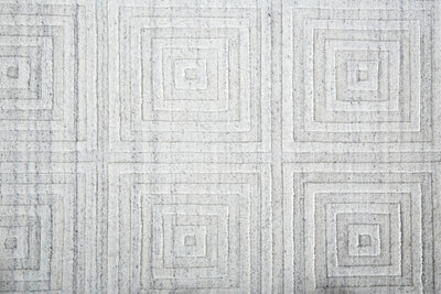 product image for Tatem Hand Woven Linear White/Gray Rug 2 6