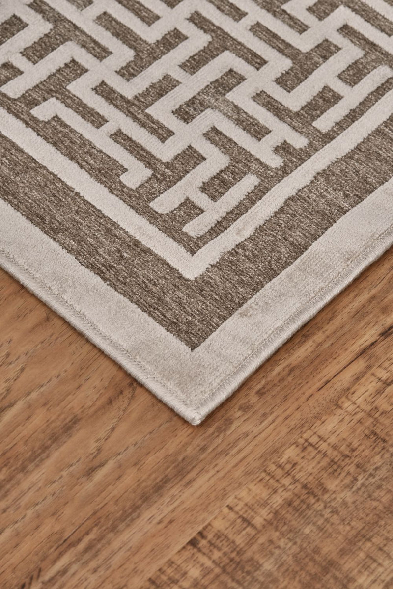 media image for Pellaro Taupe and Ivory Rug by BD Fine Corner Image 1 236
