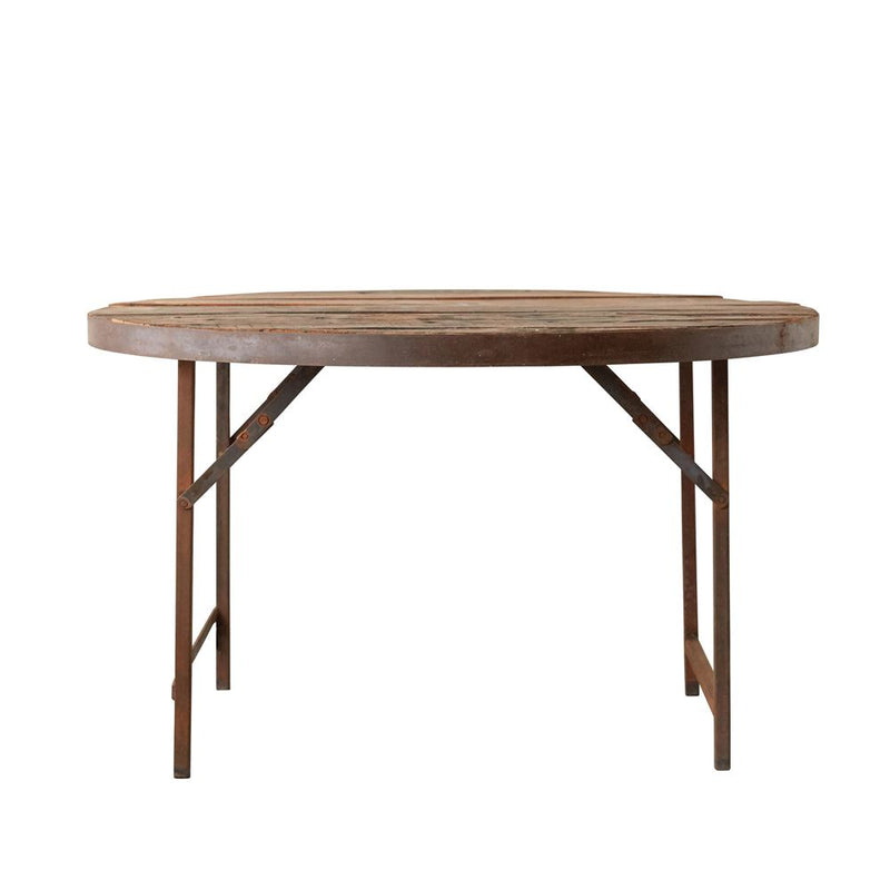 media image for Found Wood & Metal Folding Tent Dining Table design by BD Edition 273
