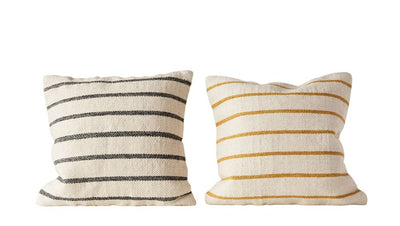 product image of Set of 2 Wool Blend Woven Striped Pillows design by BD Edition 579