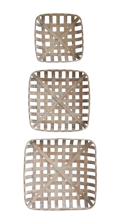 product image of Set of 3 Square Wood Baskets design by BD Edition 544