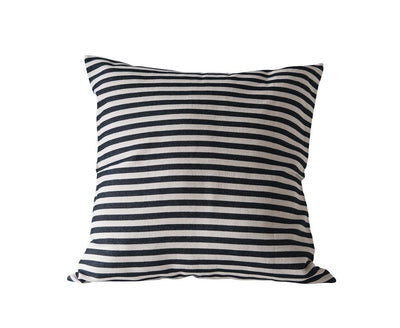 product image for Cotton Woven Striped Pillow in Black design by BD Edition 9