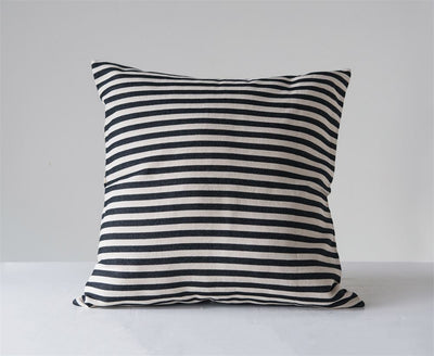 product image for Cotton Woven Striped Pillow in Black design by BD Edition 22