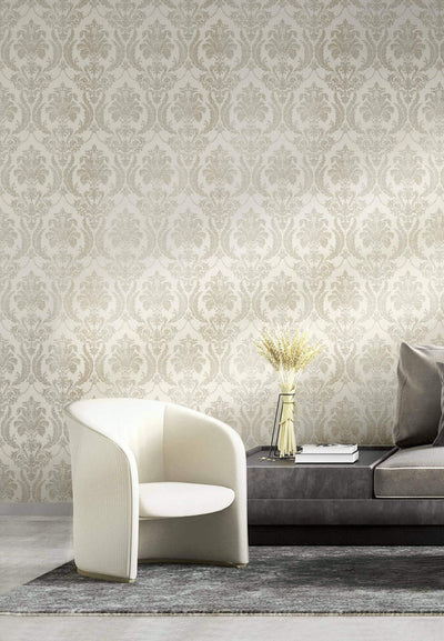 product image for Italian Style Damask Wallpaper in Beige/Neutral 29