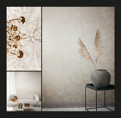 product image for Damask Wallpaper in Green/Grey 94
