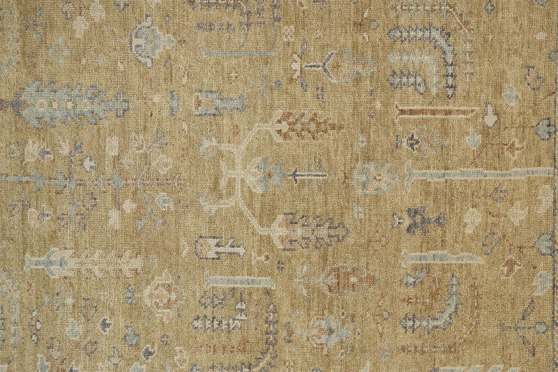 media image for Irie Hand Knotted Gold and Gray Rug by BD Fine Texture Image 1 276