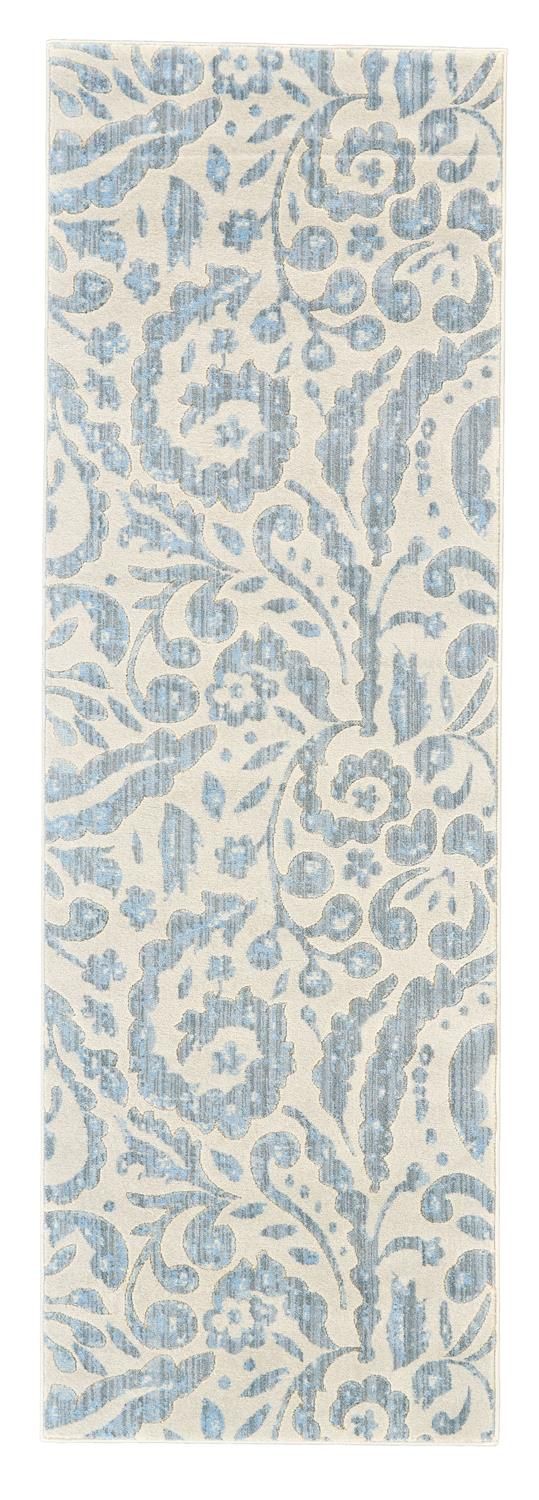 media image for Carini Blue and Ivory Rug by BD Fine Flatshot Image 1 249
