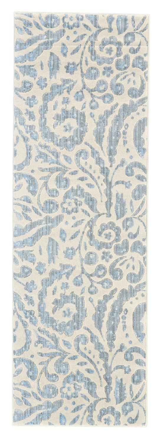 media image for Carini Blue and Ivory Rug by BD Fine Flatshot Image 1 232