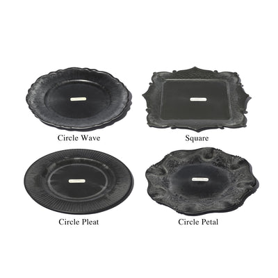product image for decoration tray circle wave design by puebco 4 68
