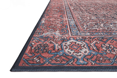 product image for Lucca Power Loomed Navy / Red Rug Alternate Image 18 43