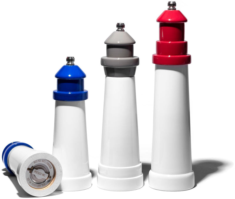 media image for lighthouse shaped salt pepper mill 6 blue design by puebco 6 291