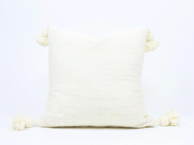 media image for Asma White Moroccan Silk Pillow 1 299