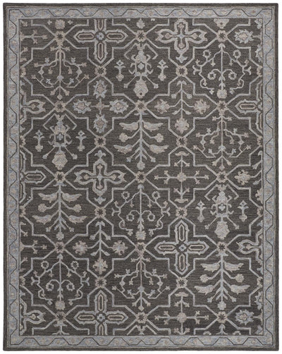 product image of Faris Gray and Blue Rug by BD Fine Flatshot Image 1 585