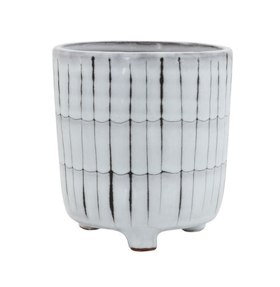 product image of terra cotta footed planter white black design by bd edition 1 576
