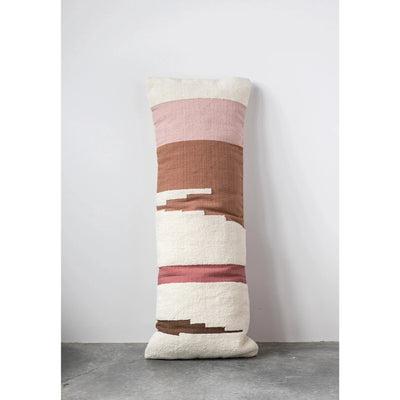product image for hand woven cotton kilim lumbar pillow be bd edition 3 82