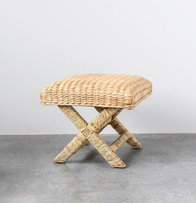 product image for water hyacinth wood stool 2 72