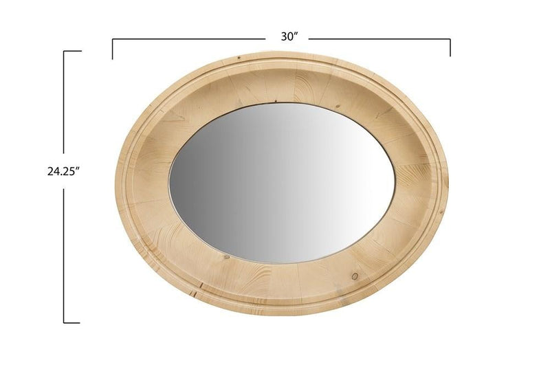 media image for oval wood framed mirror 2 267