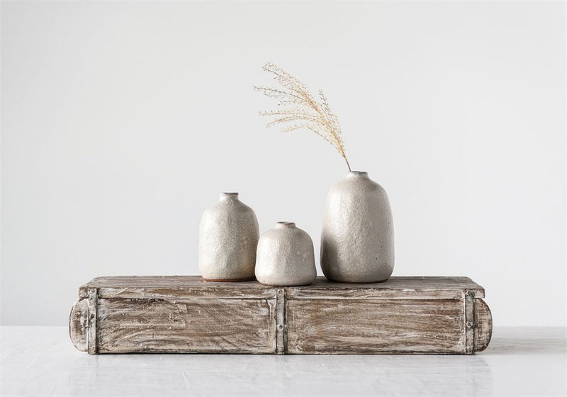 media image for set of 3 terracotta vases in grey sand by bd edition 1 283