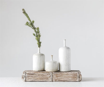 product image for stoneware vase reactive glaze in white 3 65