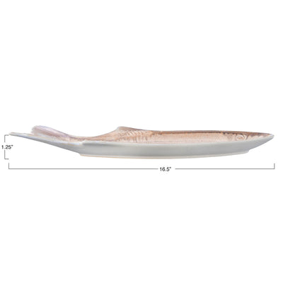 product image for stoneware fish shaped dish with glaze 2 34