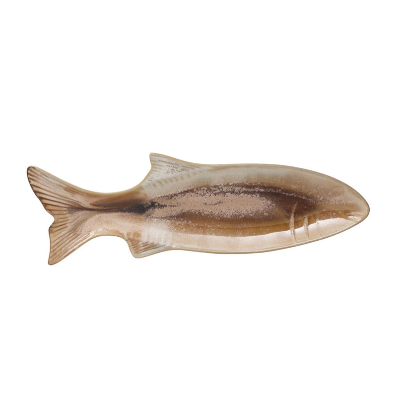 media image for stoneware fish shaped dish with glaze 1 275