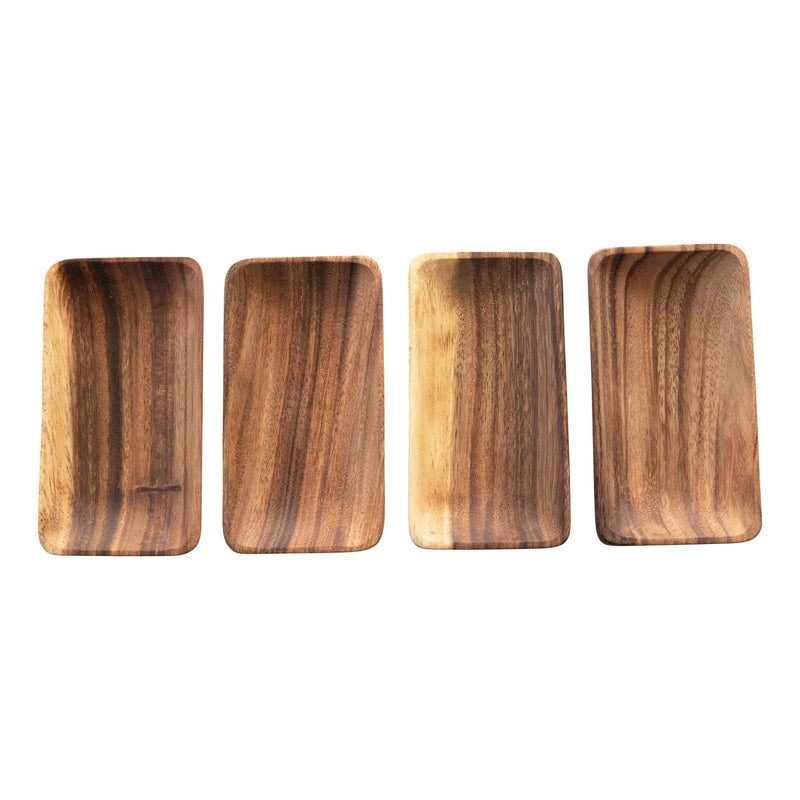media image for acacia wood trays with seagrass tie set of 4 2 240