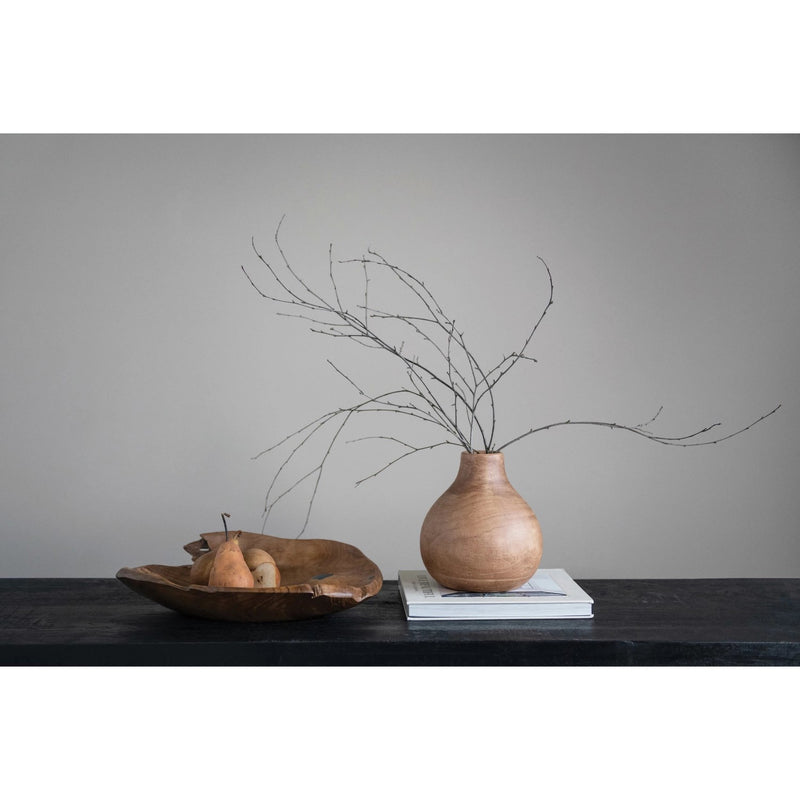 media image for decorative teak wood bowl 4 242