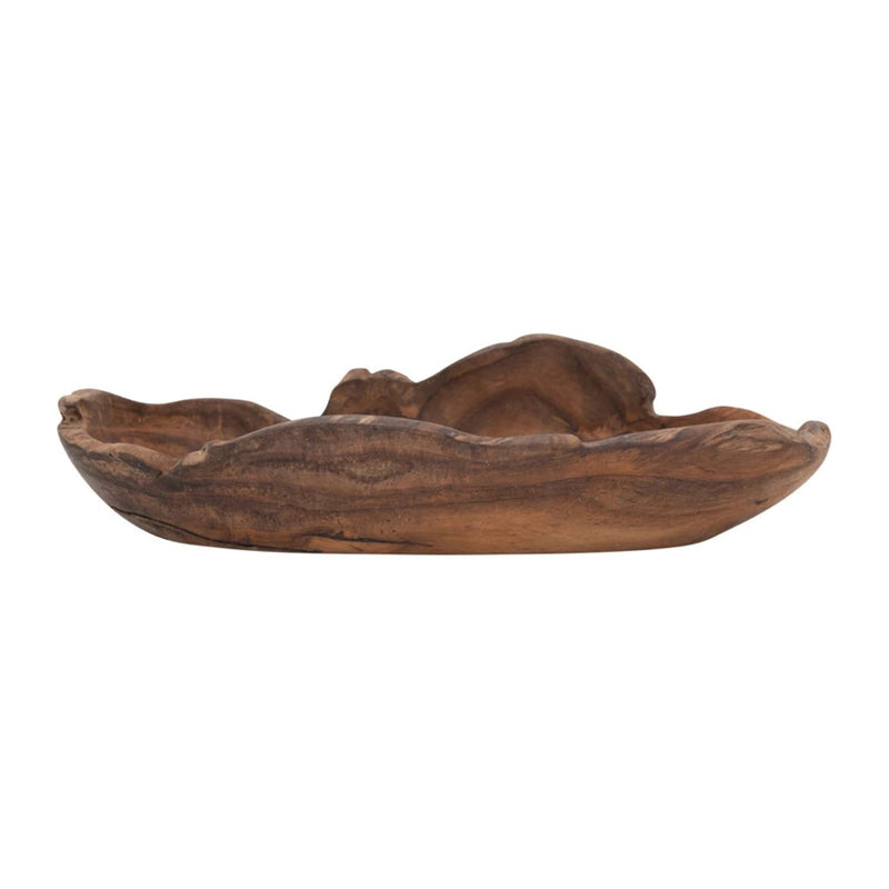 media image for decorative teak wood bowl 1 240