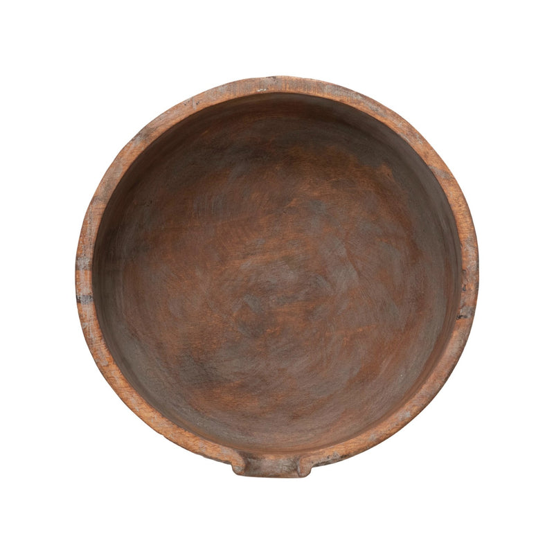 media image for hand carved mango wood bowl with spout 2 261