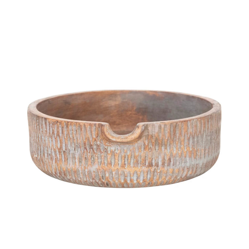 media image for hand carved mango wood bowl with spout 1 260